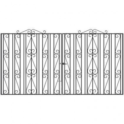 Chatsworth 6' (1.83m) Wrought Iron Estate Gates