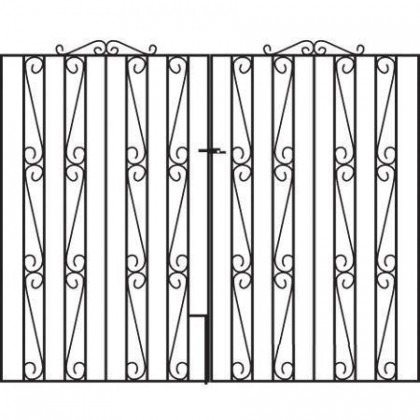 Clifton 6' (1.83m) Wrought Iron Estate Gates