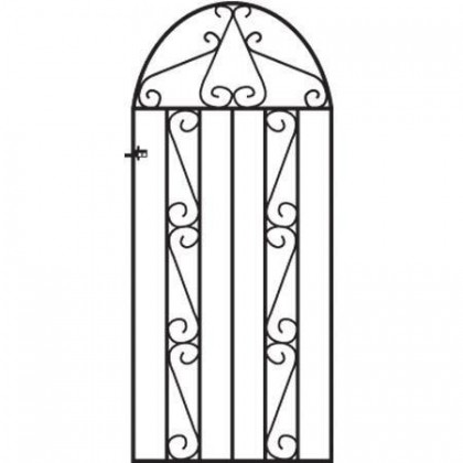 Clifton 6' (1.83m) Wrought Iron Arched Side Gate