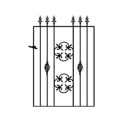 Cromwellian 3' (92cm) Wrought Iron Garden Gate