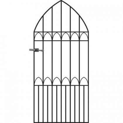 Gothic 6' (1.83cm) Wrought Iron Side Gates