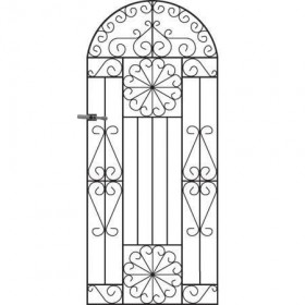 Regent 6' (1.83m) Wrought Iron Arched Side Gate