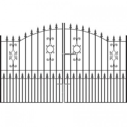Royal Sterling 7' (2.13m) Wrought Iron Estate Gates