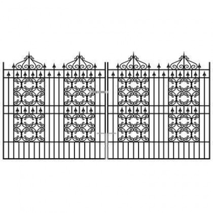 Royal Windsor 6' (1.83m) Wrought Iron Estate Gates
