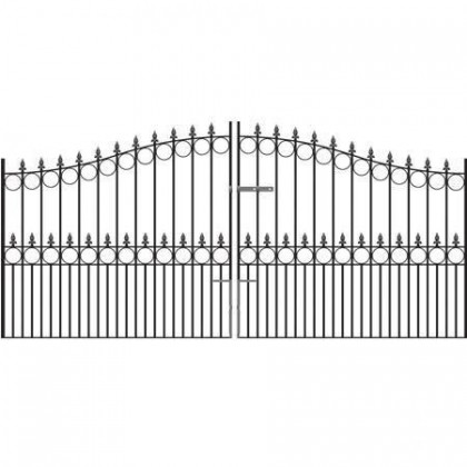Royal Victoria 7' (2.13m) Wrought Iron Arched Estate Gates