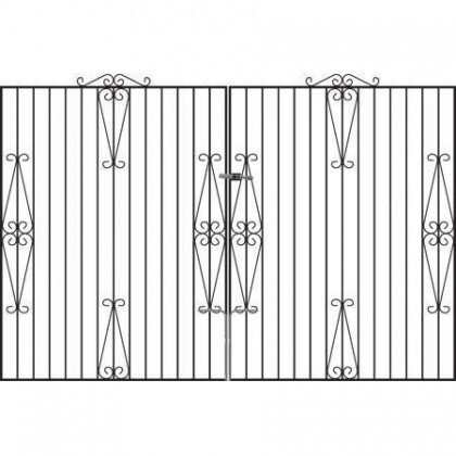 Hampton 6' (1.83m) Wrought Iron Estate Gates