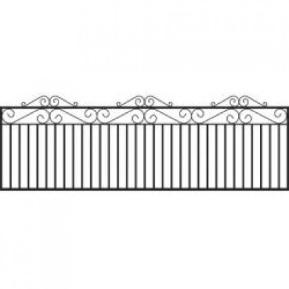 Marlborough Wrought Iron Railings 18" (46cm) high